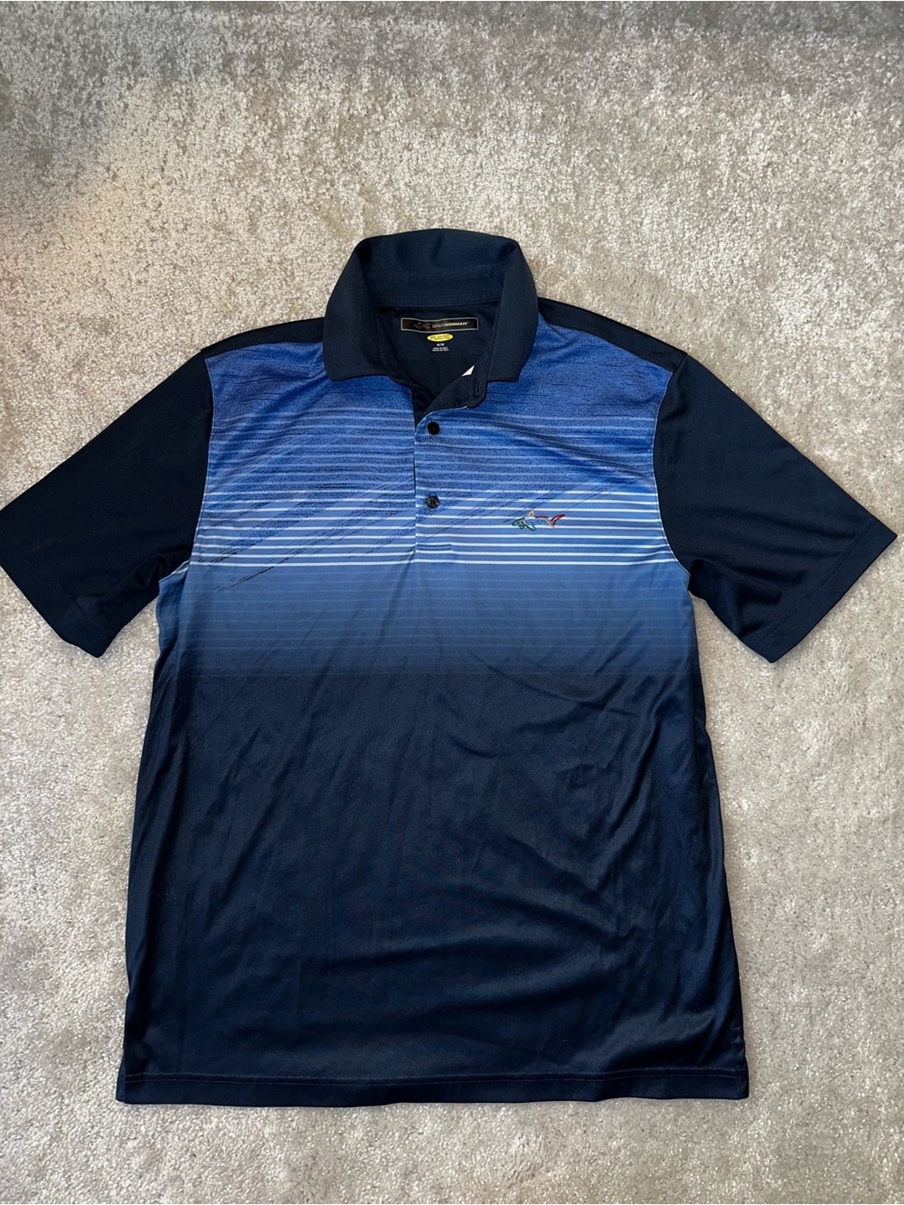 Greg Norman Collection Men's Navy to Blue Gradient Polo